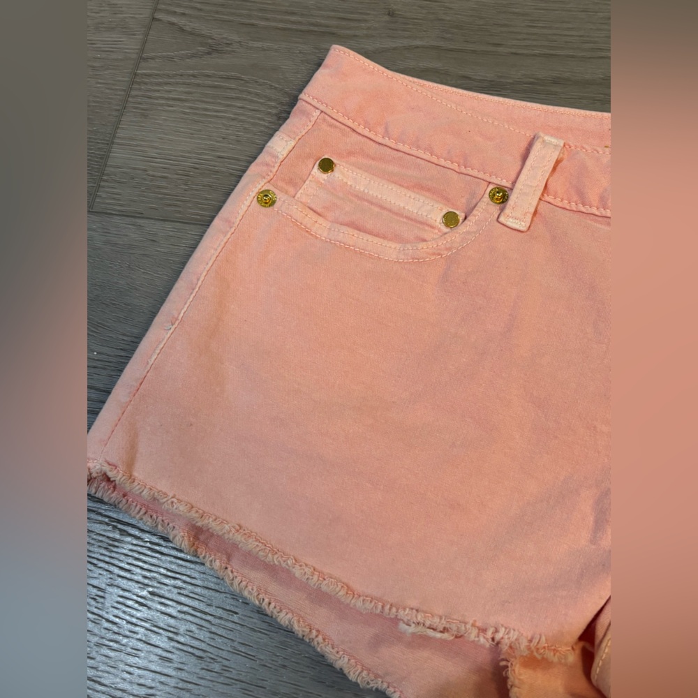 Michael Kors Light Pink Frayed Jean Shorts - Size 0 - New With Tags - Picture 3 of 16